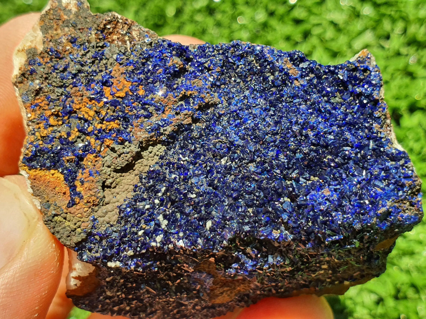 Azurite Over Malachite Stone of Transformation Green Lustrous Gemstone from Morocco Cluster Healing Crystal Manifestation Change - MeteoriteNwa.com