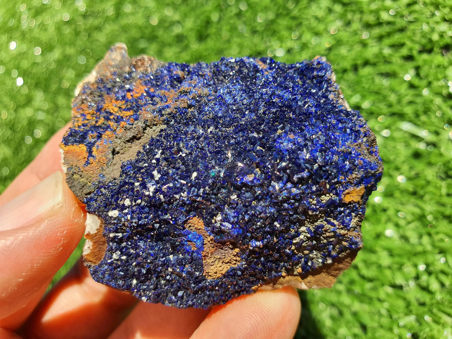 Azurite Over Malachite Stone of Transformation Green Lustrous Gemstone from Morocco Cluster Healing Crystal Manifestation Change - MeteoriteNwa.com