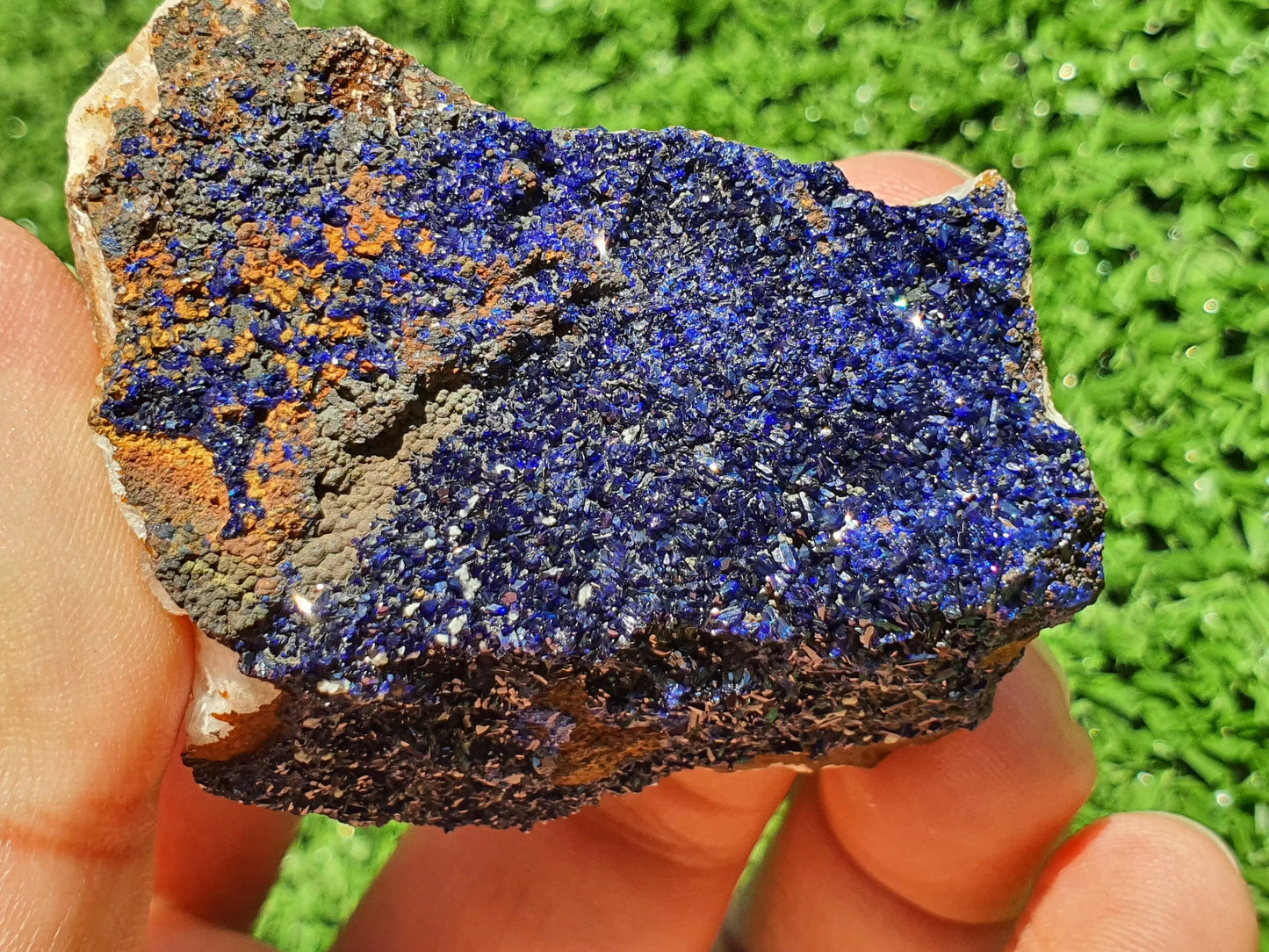 Azurite Over Malachite Stone of Transformation Green Lustrous Gemstone from Morocco Cluster Healing Crystal Manifestation Change - MeteoriteNwa.com