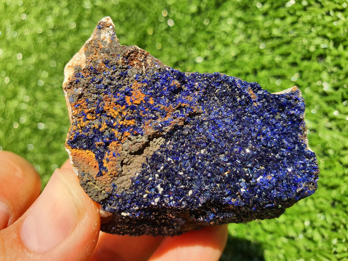 Azurite Over Malachite Stone of Transformation Green Lustrous Gemstone from Morocco Cluster Healing Crystal Manifestation Change - MeteoriteNwa.com