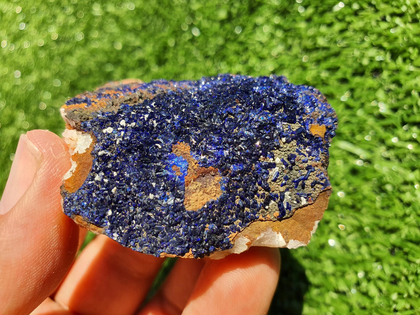 Azurite Over Malachite Stone of Transformation Green Lustrous Gemstone from Morocco Cluster Healing Crystal Manifestation Change - MeteoriteNwa.com