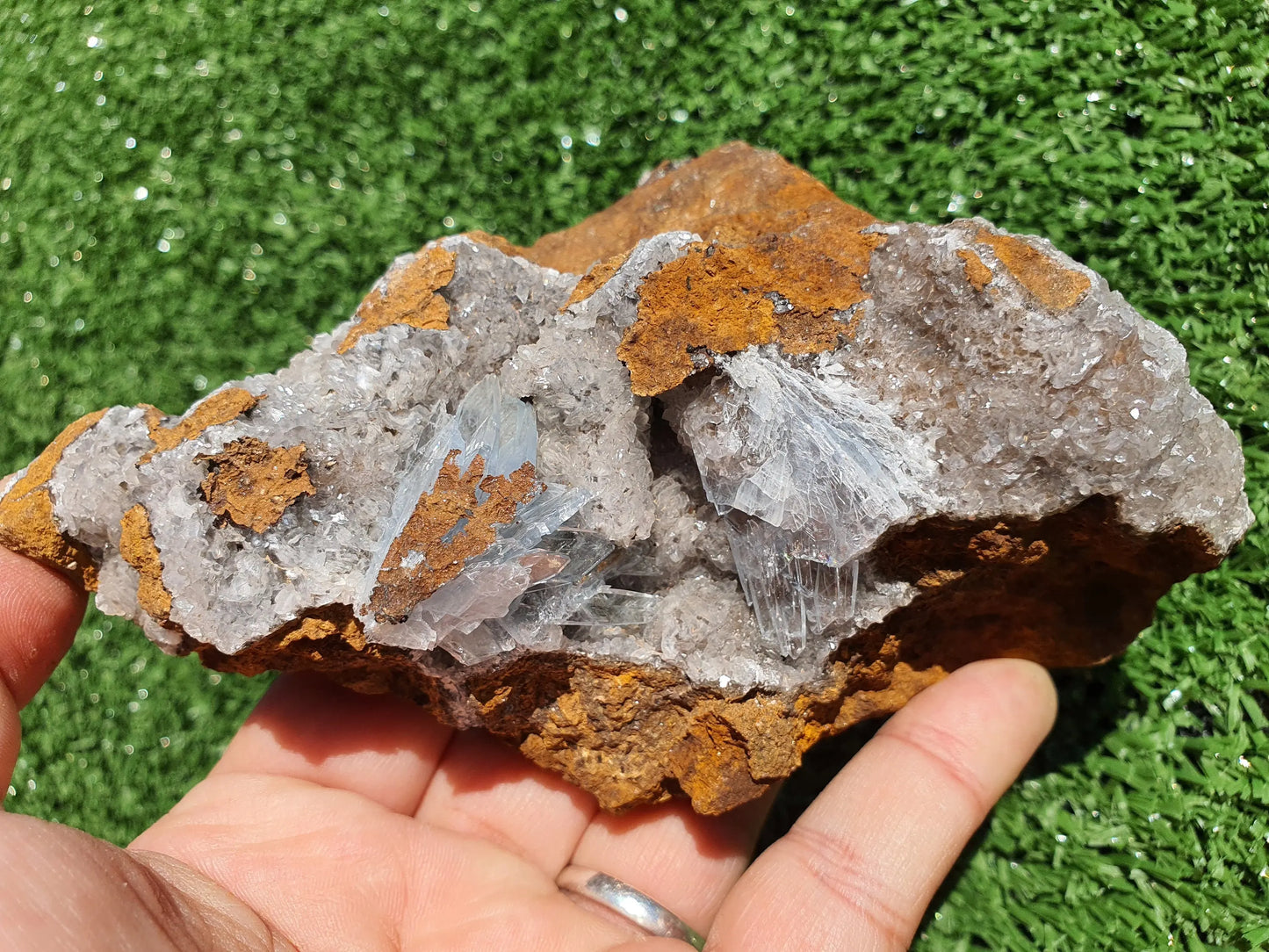 Blue Barite Crystal Morocco Nador Sidi Lahcen Mine #BR010 - MeteoriteNwa.com