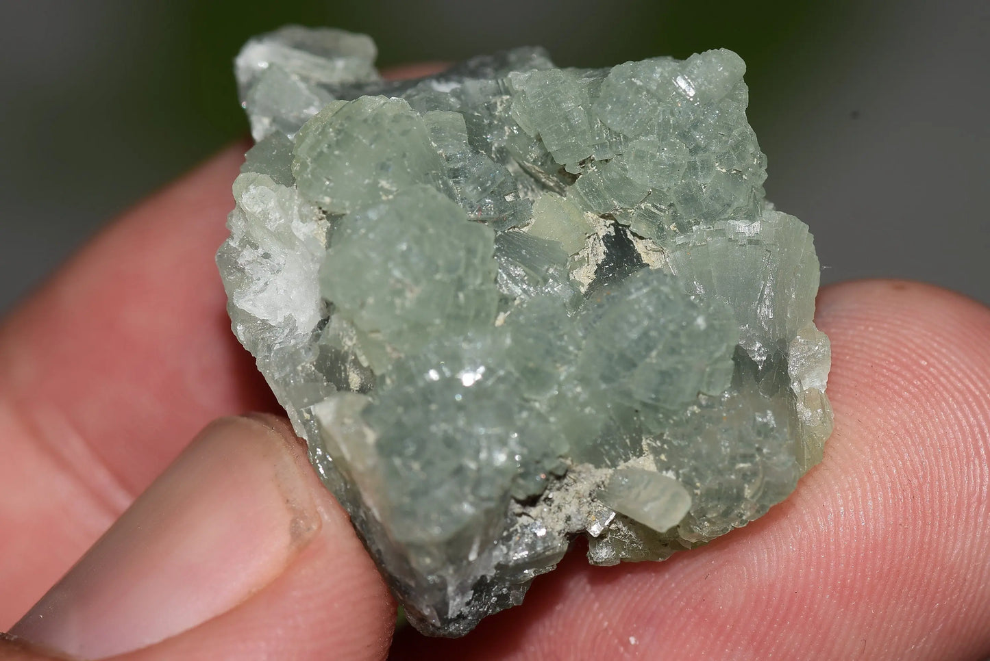 Green PREHNITE Crystals Cluster on Matrix Rock Morocco Raw - MeteoriteNwa.com