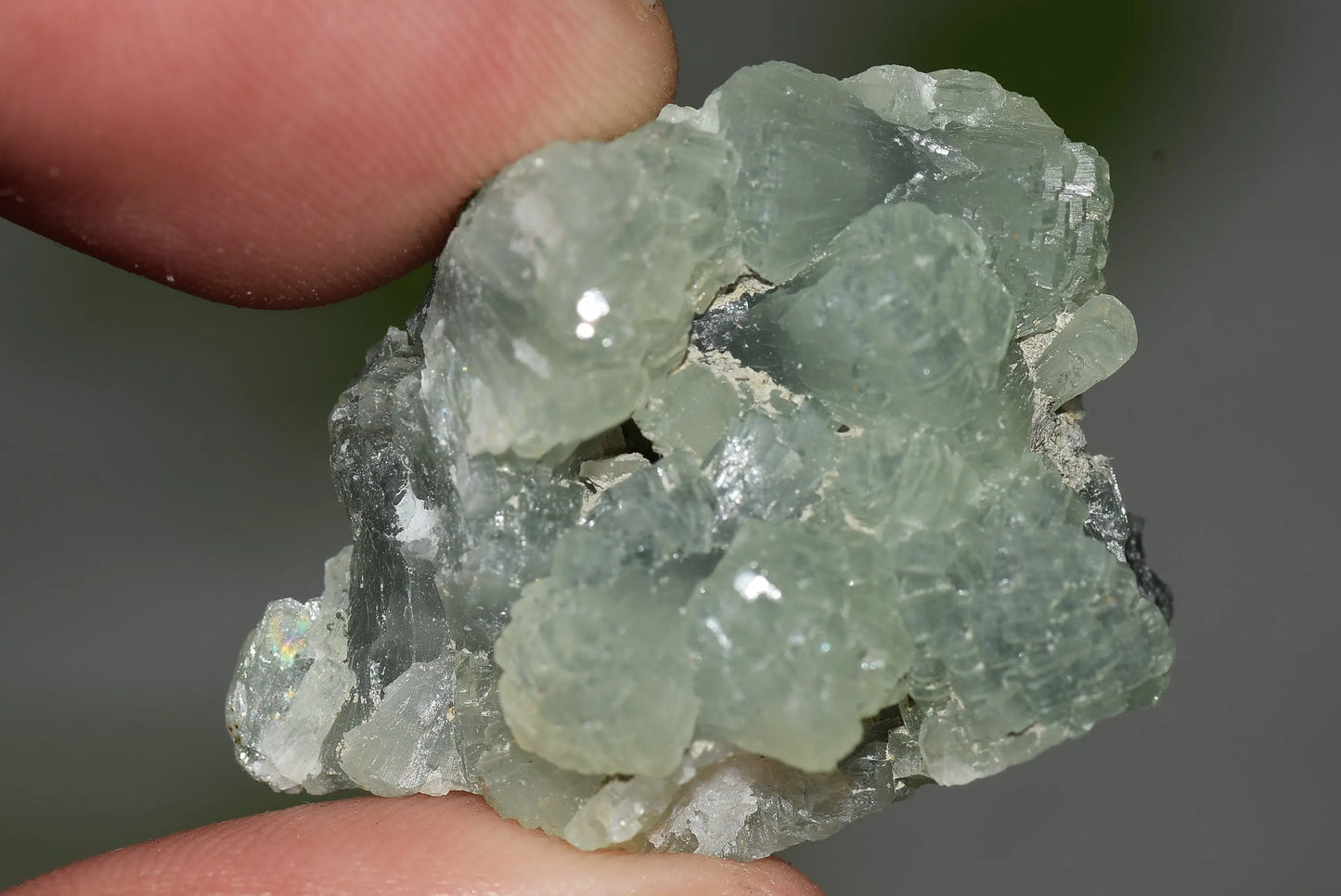 Green PREHNITE Crystals Cluster on Matrix Rock Morocco Raw - MeteoriteNwa.com