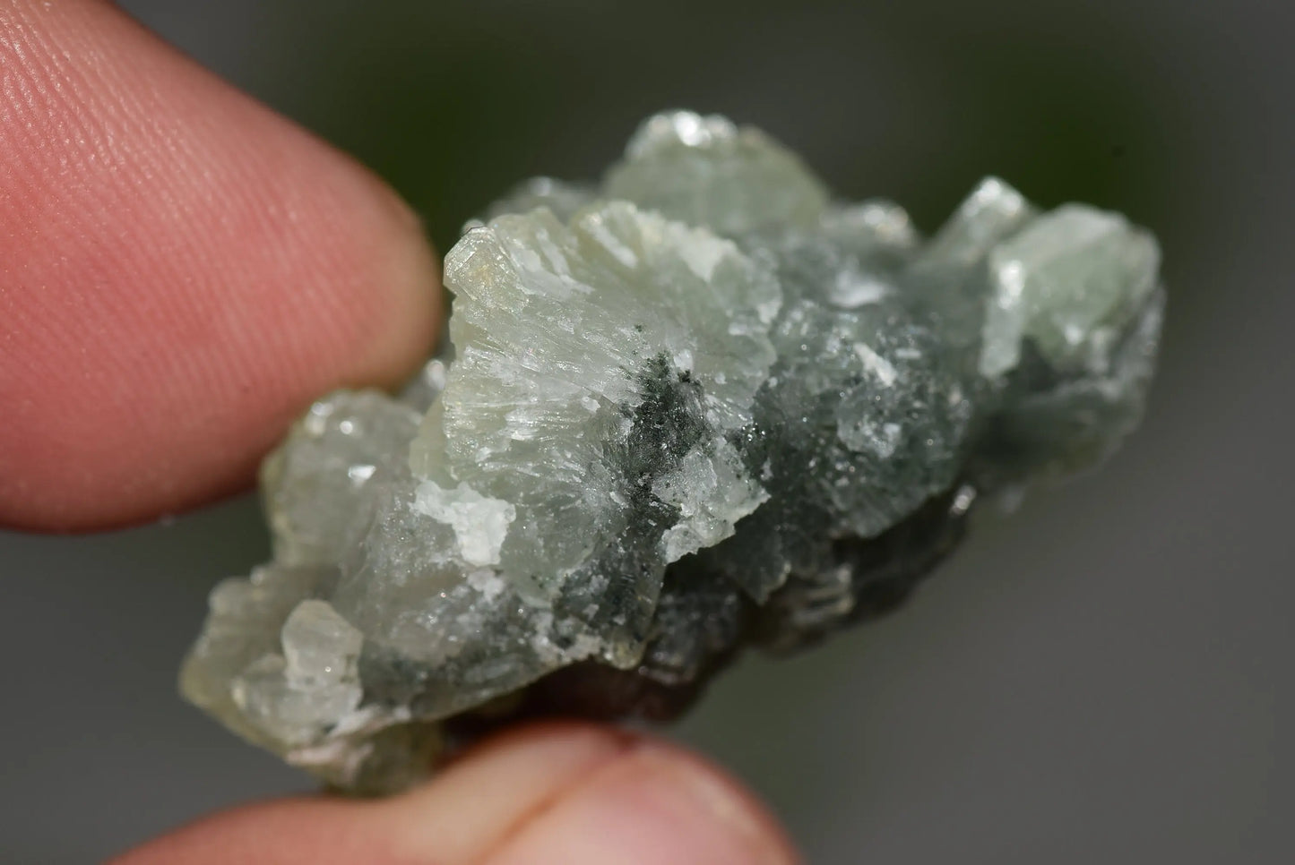 Green PREHNITE Crystals Cluster on Matrix Rock Morocco Raw - MeteoriteNwa.com
