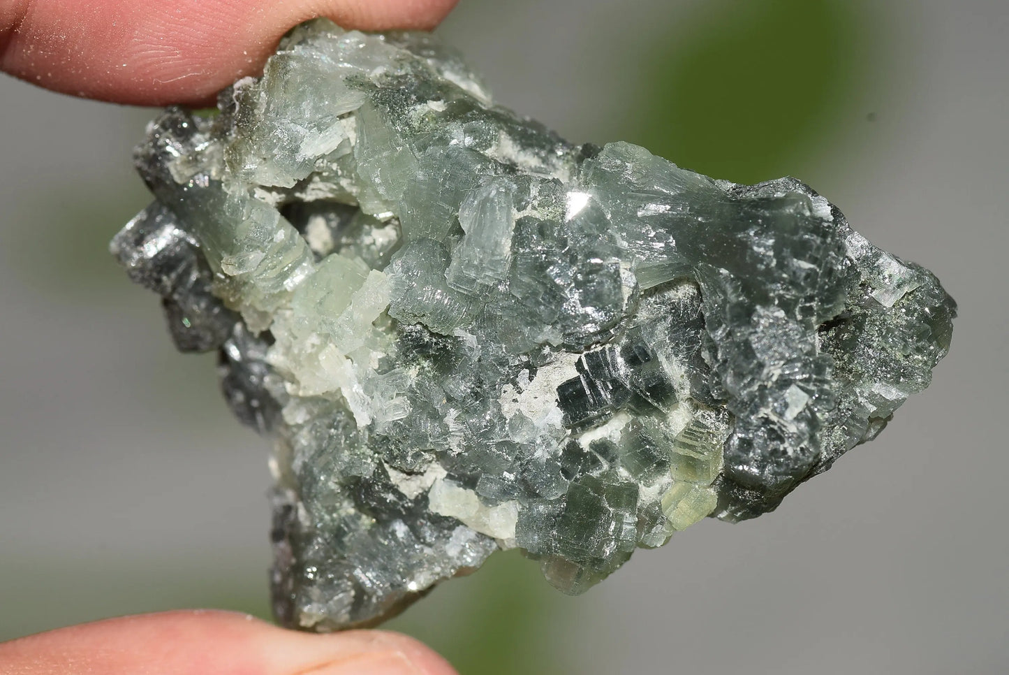 Green Prehnite Crystals Cluster on Matrix Rock Morocco Raw - MeteoriteNwa.com