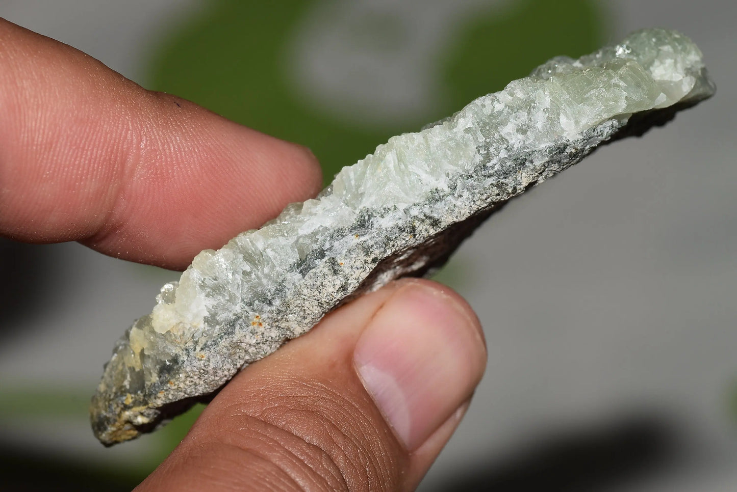 Green Prehnite Crystals Cluster on Matrix Rock Morocco Raw - MeteoriteNwa.com