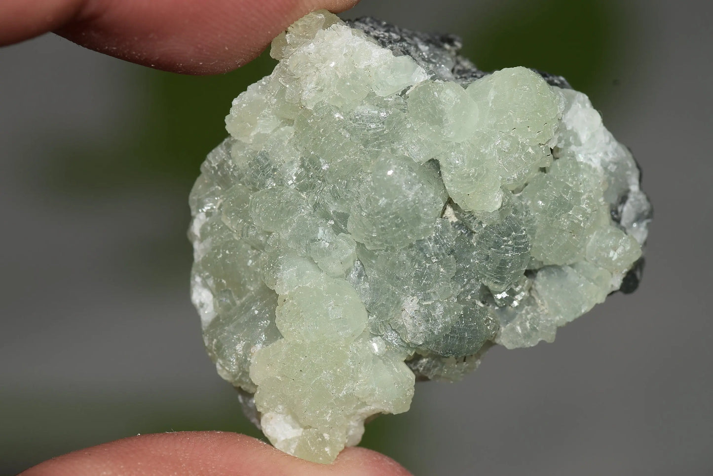 Green Prehnite Crystals Cluster on Matrix Rock Morocco Raw - MeteoriteNwa.com