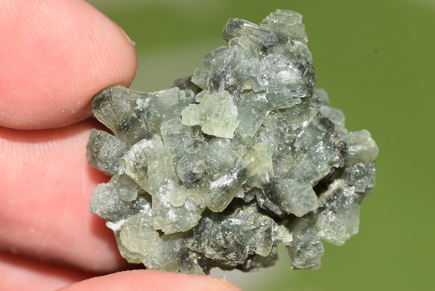 Green Prehnite Crystals Cluster on Matrix Rock Morocco Raw - MeteoriteNwa.com