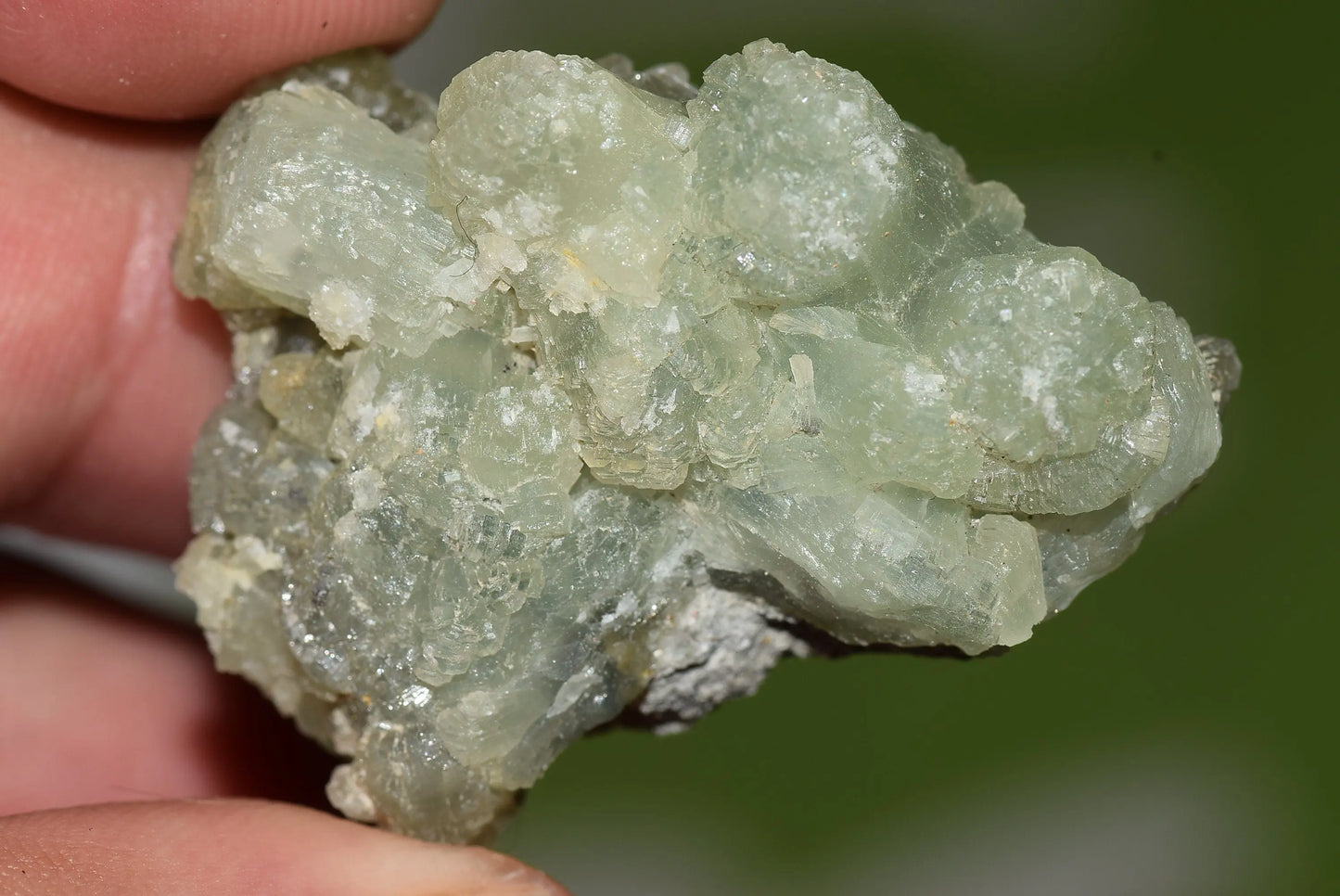 Green Prehnite Crystals Cluster on Matrix Rock Morocco Raw - MeteoriteNwa.com