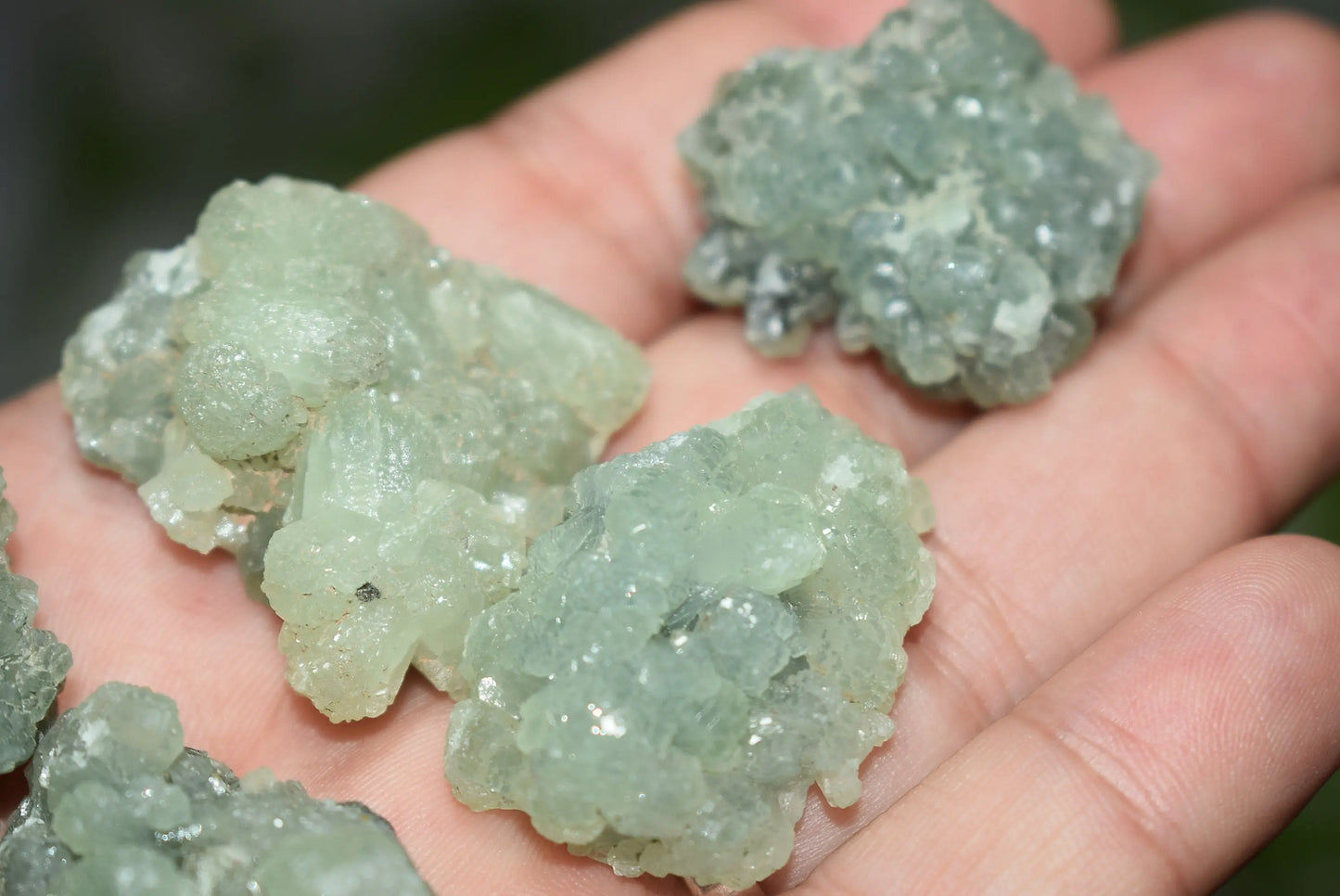 Green Prehnite Crystals Cluster on Matrix Rock Morocco Raw - MeteoriteNwa.com