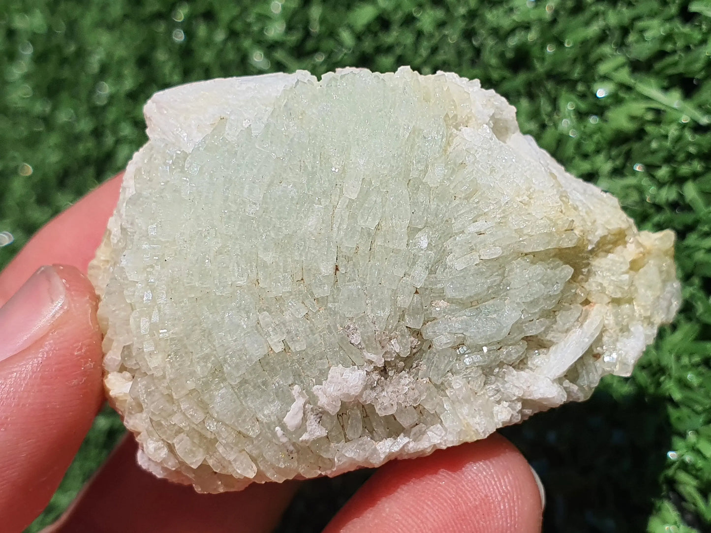 Prehnite crystals with Quartz Imilchil Morocco - MeteoriteNwa.com