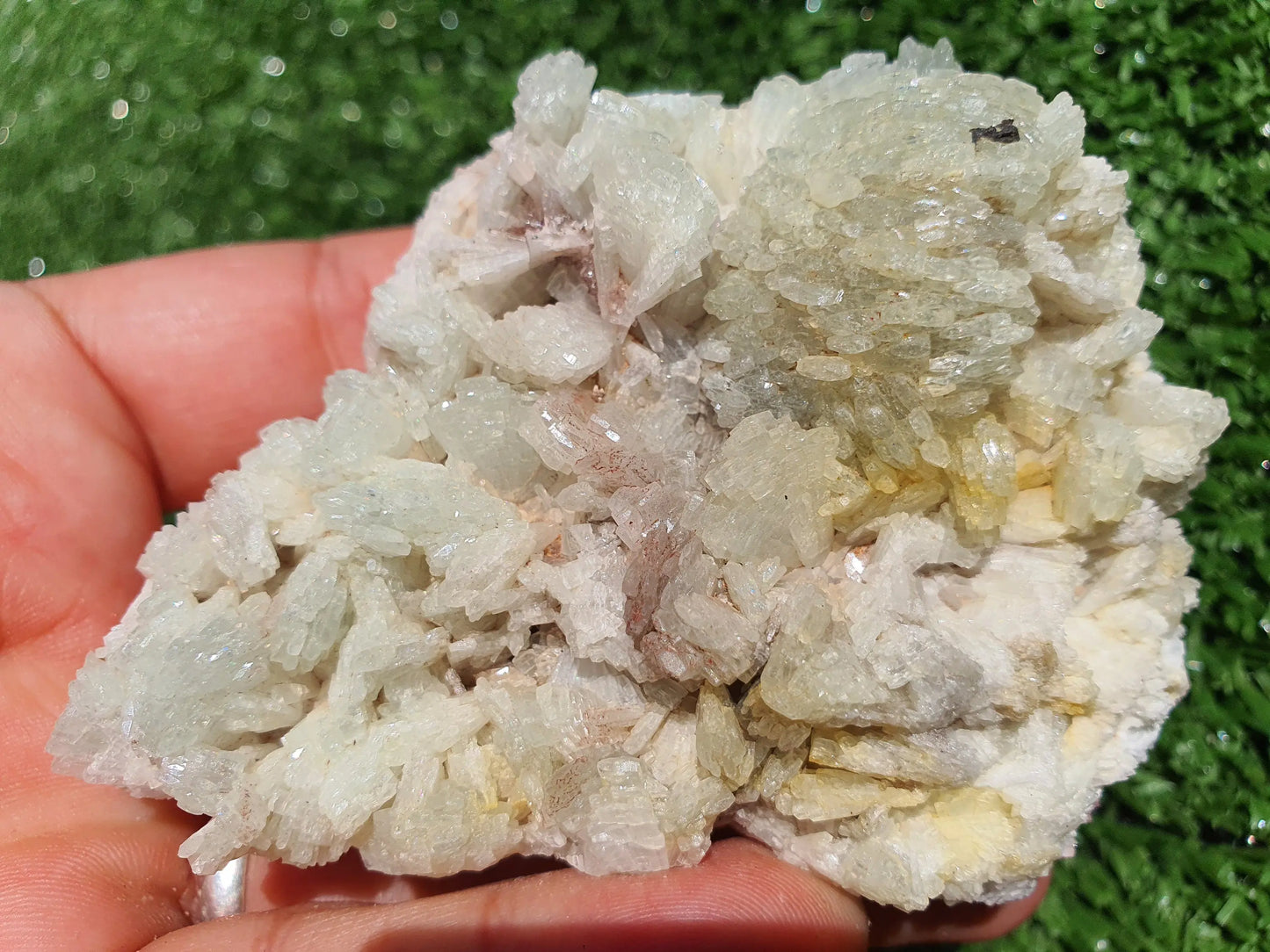 Prehnite crystals with Quartz Imilchil Morocco - MeteoriteNwa.com