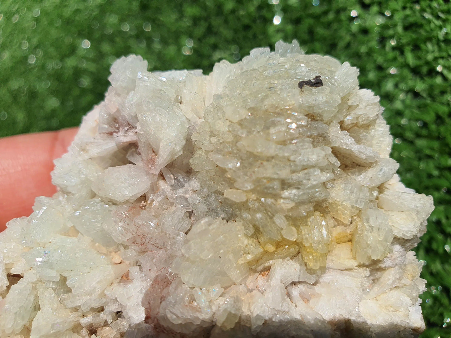 Prehnite crystals with Quartz Imilchil Morocco - MeteoriteNwa.com