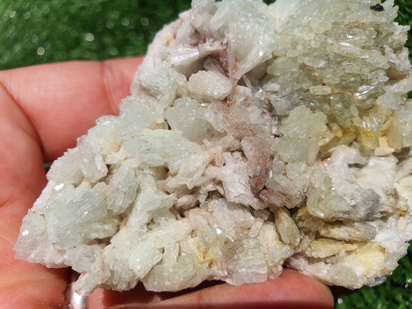 Prehnite crystals with Quartz Imilchil Morocco - MeteoriteNwa.com