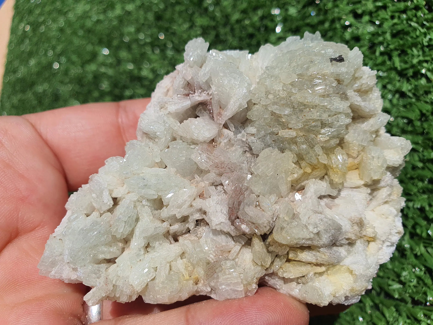 Prehnite crystals with Quartz Imilchil Morocco - MeteoriteNwa.com
