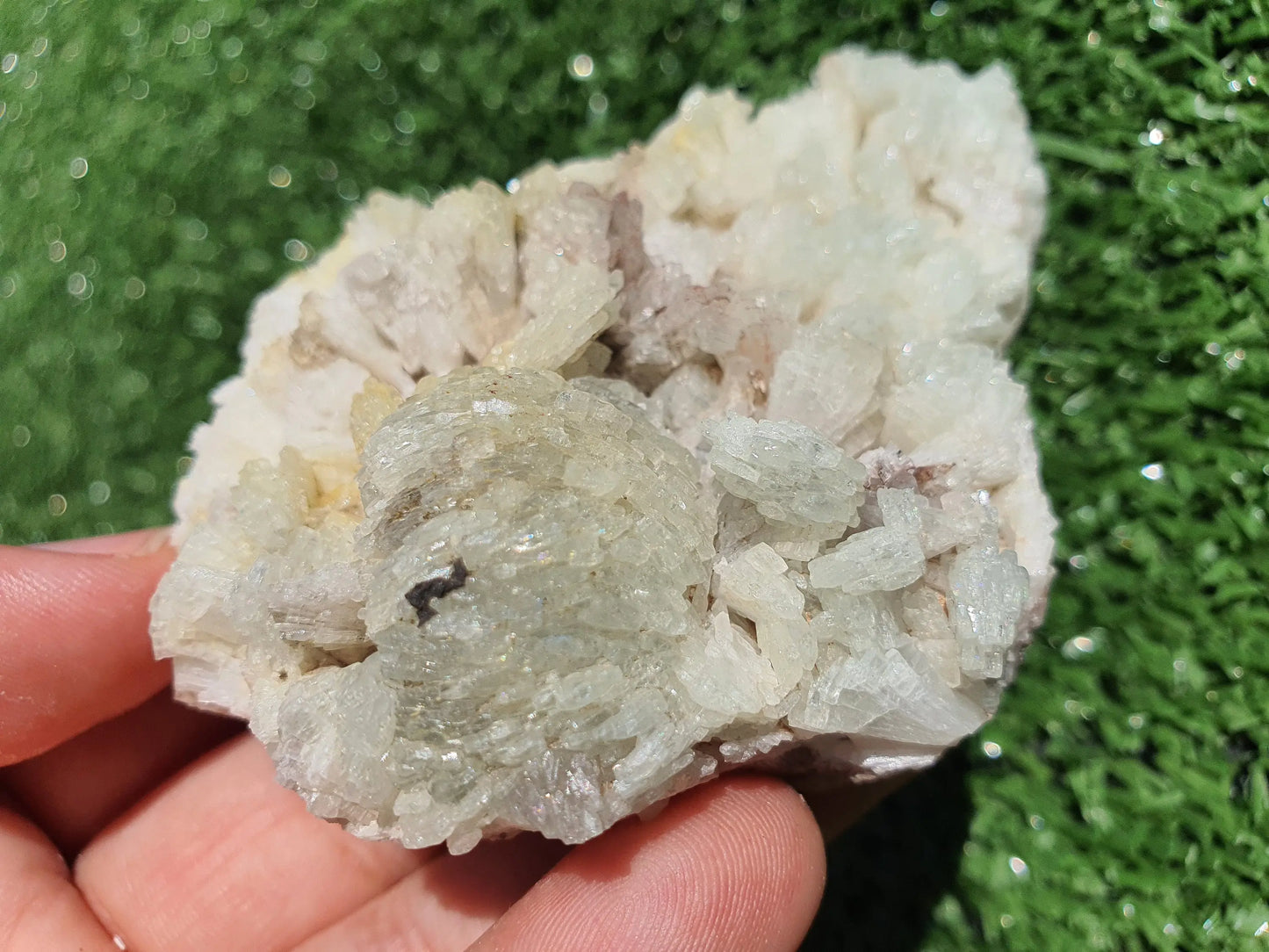Prehnite crystals with Quartz Imilchil Morocco - MeteoriteNwa.com