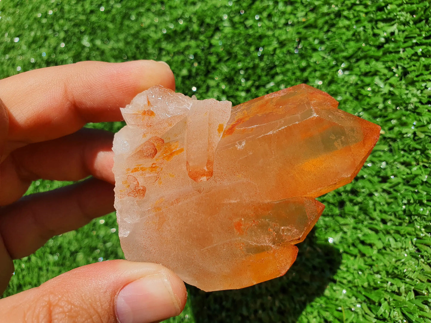 Red Hematoid Quartz Genuine Gemstone Sharp Tower Pointy Cluster Freeform Crystal from Morocco Fire Quartz Red Hematite - MeteoriteNwa.com