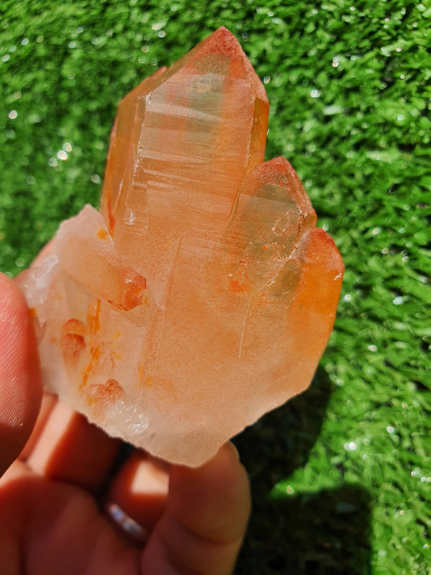 Red Hematoid Quartz Genuine Gemstone Sharp Tower Pointy Cluster Freeform Crystal from Morocco Fire Quartz Red Hematite - MeteoriteNwa.com
