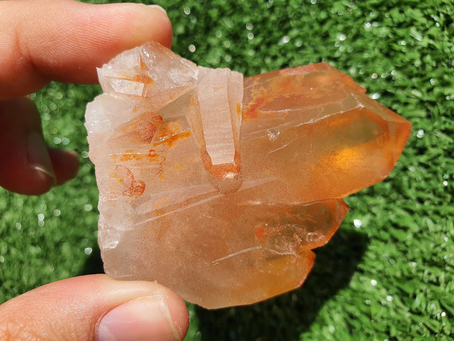 Red Hematoid Quartz Genuine Gemstone Sharp Tower Pointy Cluster Freeform Crystal from Morocco Fire Quartz Red Hematite - MeteoriteNwa.com