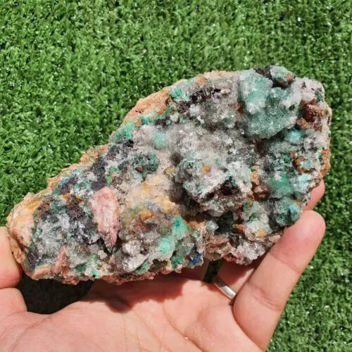 Stunning Rosasite Specimen Mibladen, Morocco Unique Color & Crystal Structure 1 - MeteoriteNwa.com