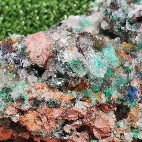 Stunning Rosasite Specimen Mibladen, Morocco Unique Color & Crystal Structure 1 - MeteoriteNwa.com