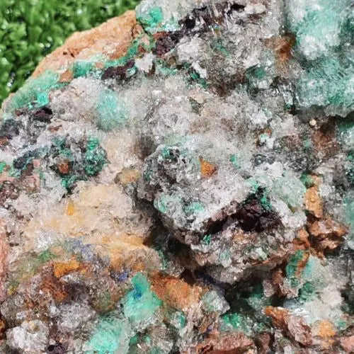 Stunning Rosasite Specimen Mibladen, Morocco Unique Color & Crystal Structure 1 - MeteoriteNwa.com