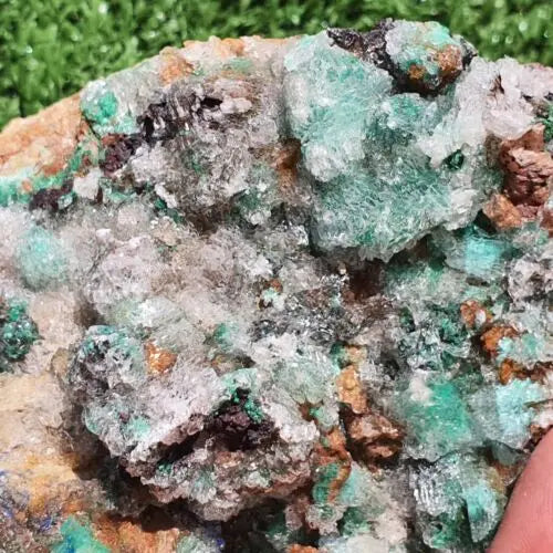 Stunning Rosasite Specimen Mibladen, Morocco Unique Color & Crystal Structure 1 - MeteoriteNwa.com