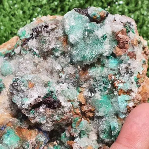 Stunning Rosasite Specimen Mibladen, Morocco Unique Color & Crystal Structure 1 - MeteoriteNwa.com