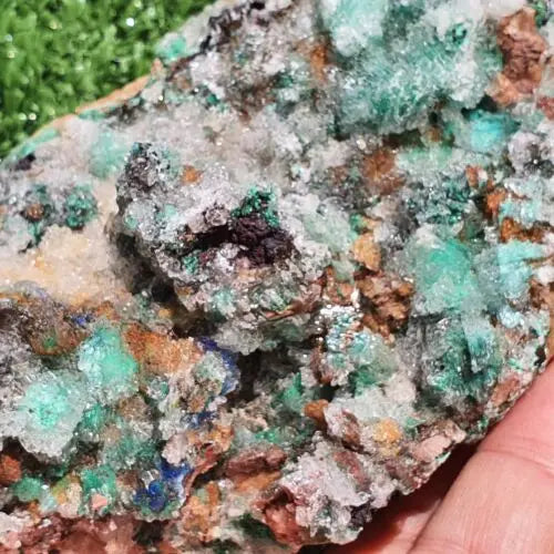 Stunning Rosasite Specimen Mibladen, Morocco Unique Color & Crystal Structure 1 - MeteoriteNwa.com