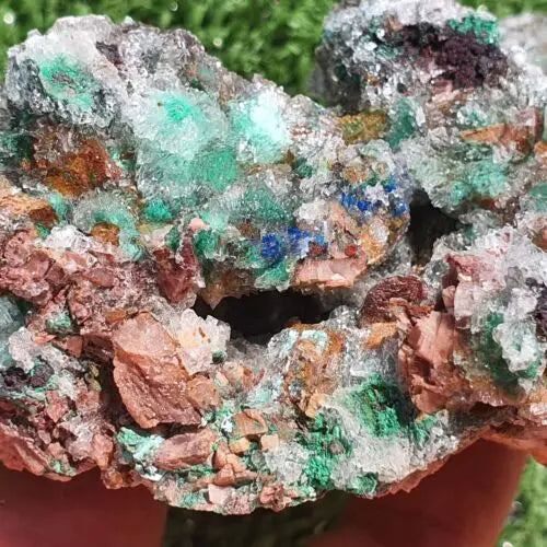 Stunning Rosasite Specimen Mibladen, Morocco Unique Color & Crystal Structure 1 - MeteoriteNwa.com