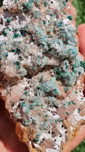 Stunning Rosasite Specimen Mibladen, Morocco Unique Color & Crystal Structure 2 - MeteoriteNwa.com