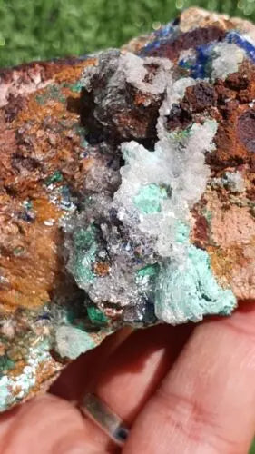 Stunning Rosasite Specimen Mibladen, Morocco Unique Color & Crystal Structure 3 - MeteoriteNwa.com