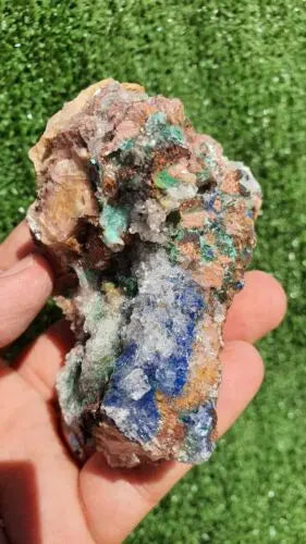 Stunning Rosasite Specimen Mibladen, Morocco Unique Color & Crystal Structure 4 - MeteoriteNwa.com