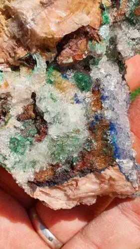 Stunning Rosasite Specimen Mibladen, Morocco Unique Color & Crystal Structure 4 - MeteoriteNwa.com