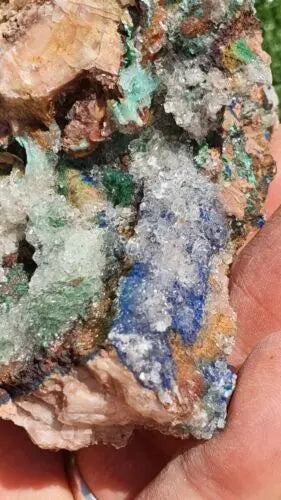 Stunning Rosasite Specimen Mibladen, Morocco Unique Color & Crystal Structure 4 - MeteoriteNwa.com