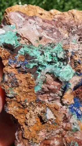 Stunning Rosasite Specimen Mibladen, Morocco Unique Color & Crystal Structure 4 - MeteoriteNwa.com