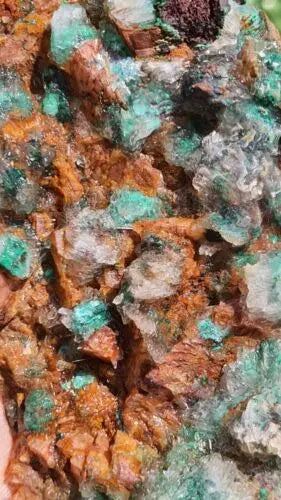 Stunning Rosasite Specimen Mibladen, Morocco Unique Color & Crystal Structure 5 - MeteoriteNwa.com