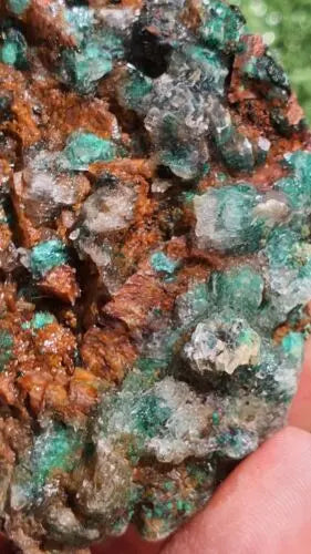 Stunning Rosasite Specimen Mibladen, Morocco Unique Color & Crystal Structure 5 - MeteoriteNwa.com