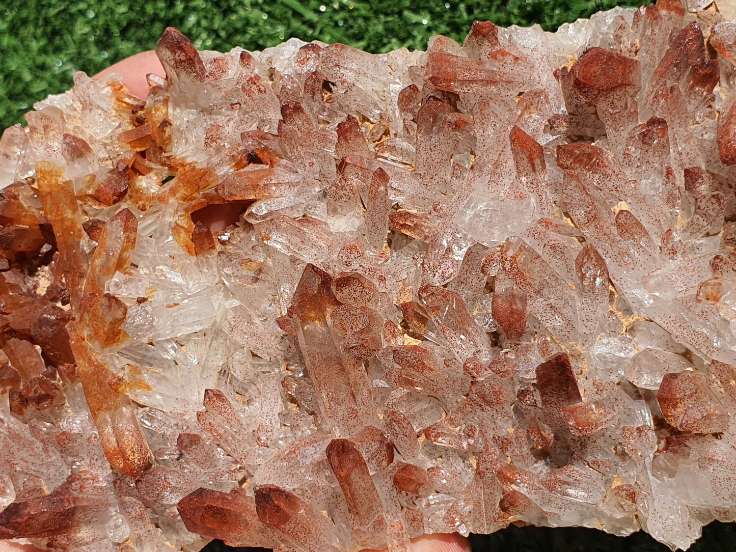 Red Hematoid Quartz Genuine Gemstone Sharp Tower Pointy Cluster Freeform Crystal from Morocco Fire Quartz Red Hematite - MeteoriteNwa.com