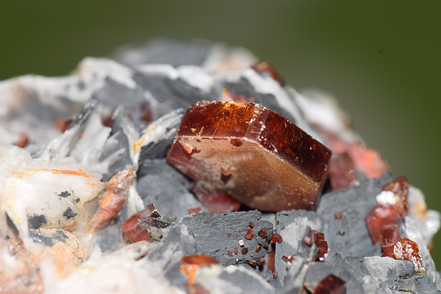 Vanadinite Mineral on Matrix Red Orange Genuine Crystals from Morocco Raw Druzy Natural Specimen Earth Chakra Grounding Gemstone - MeteoriteNwa.com
