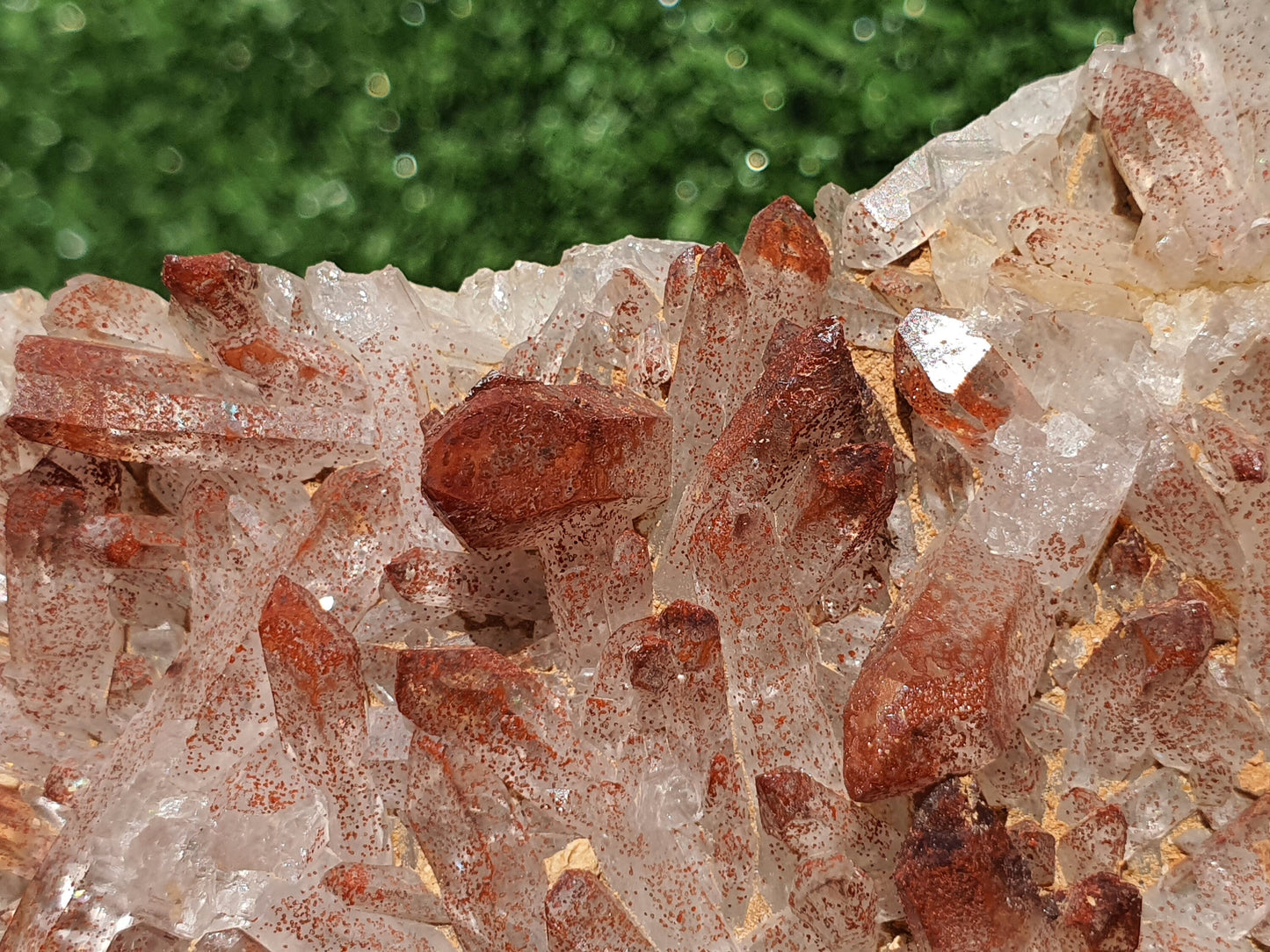 Red Hematoid Quartz Genuine Gemstone Sharp Tower Pointy Cluster Freeform Crystal from Morocco Fire Quartz Red Hematite - MeteoriteNwa.com