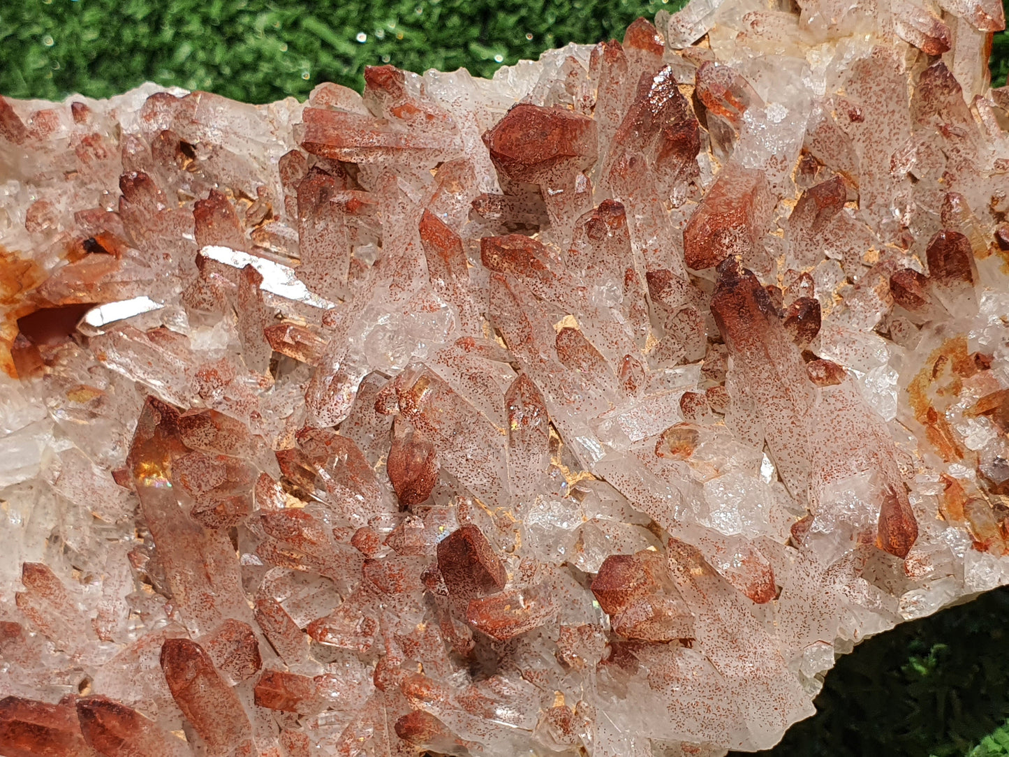 Red Hematoid Quartz Genuine Gemstone Sharp Tower Pointy Cluster Freeform Crystal from Morocco Fire Quartz Red Hematite - MeteoriteNwa.com