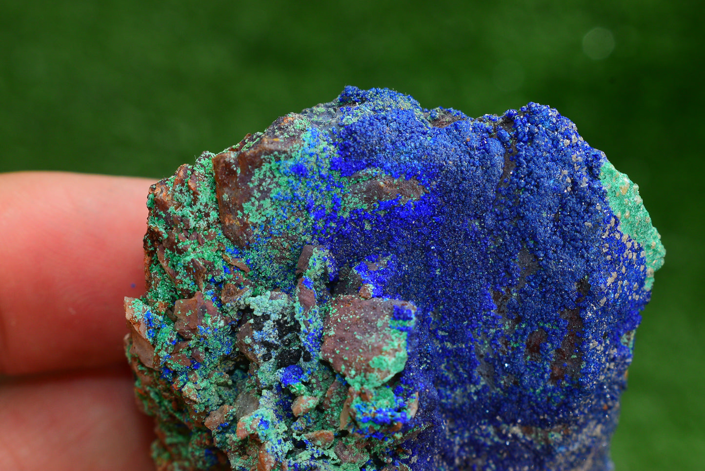 Azurite over Malachite Crystal from Morocco - Freeform Cluster Shape, Natural and Genuine - MeteoriteNwa.com