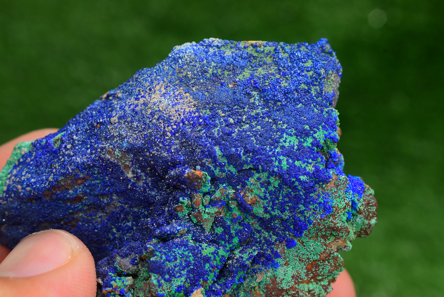Azurite over Malachite Crystal from Morocco - Freeform Cluster Shape, Natural and Genuine - MeteoriteNwa.com