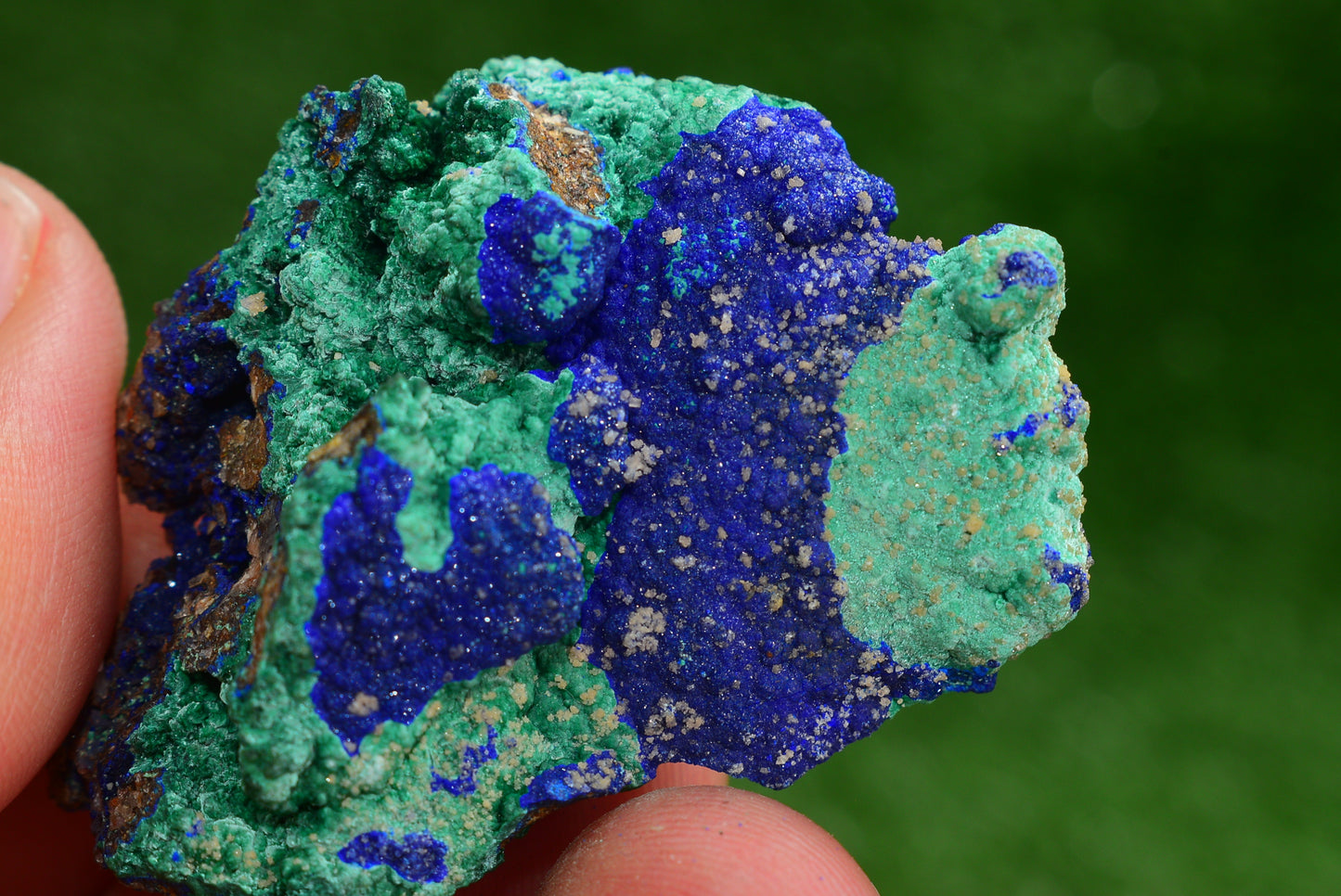 Azurite over Malachite Crystal from Morocco - Freeform Cluster Shape, Natural and Genuine - MeteoriteNwa.com