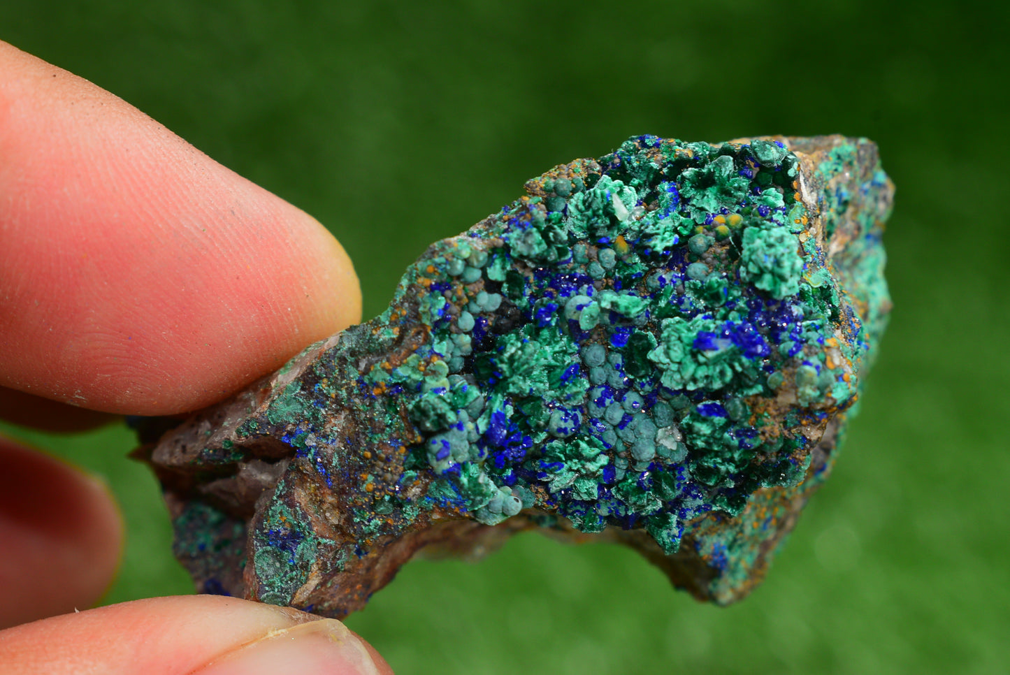 Azurite over Malachite Crystal from Morocco - Freeform Cluster Shape, Natural and Genuine - MeteoriteNwa.com