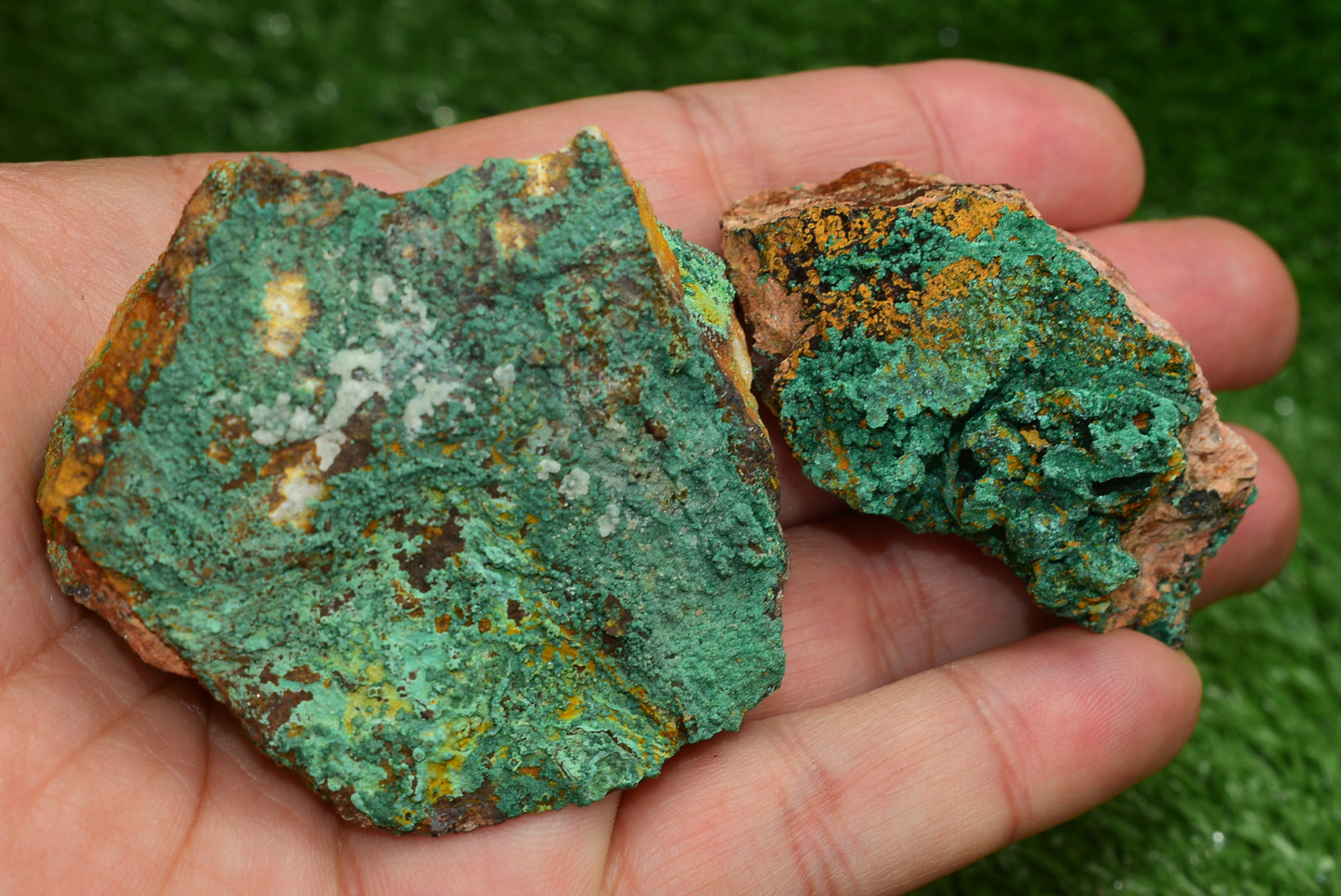 Malachite Crystal from Morocco - Freeform Cluster Shape, Natural and Genuine - MeteoriteNwa.com