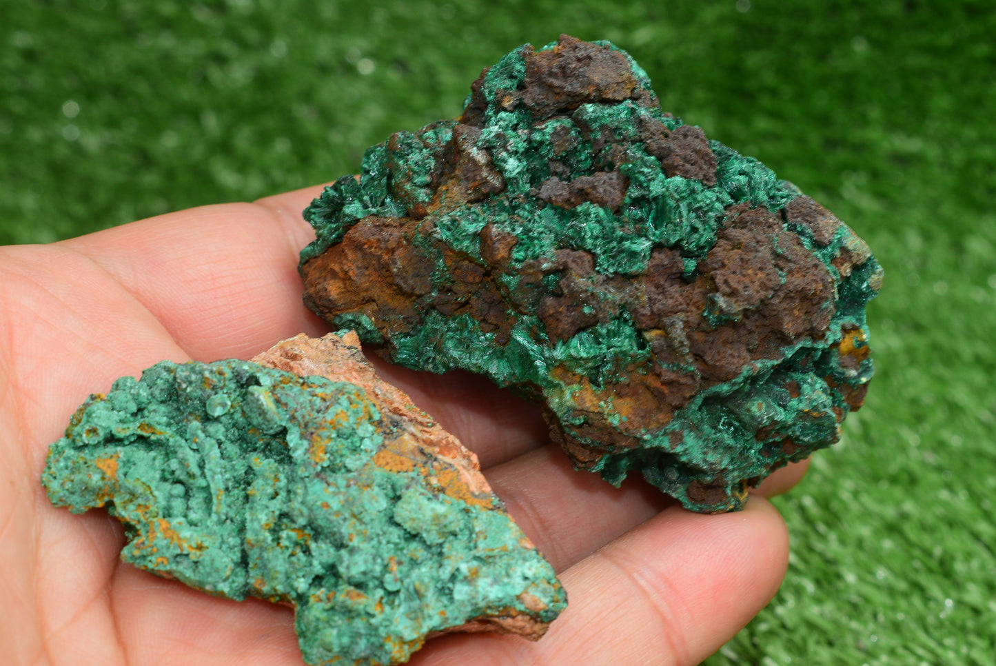 Malachite Crystal from Morocco - Freeform Cluster Shape, Natural and Genuine - MeteoriteNwa.com