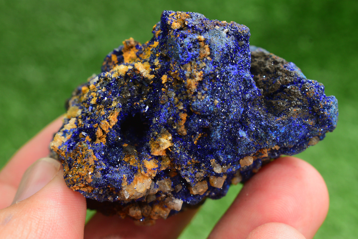Azurite over Malachite Crystal from Morocco - Freeform Cluster Shape, Natural and Genuine - MeteoriteNwa.com